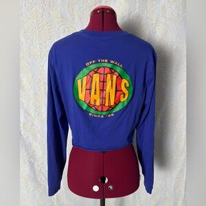 Vans Royal Purple Graphic Cropped Long Sleeve
